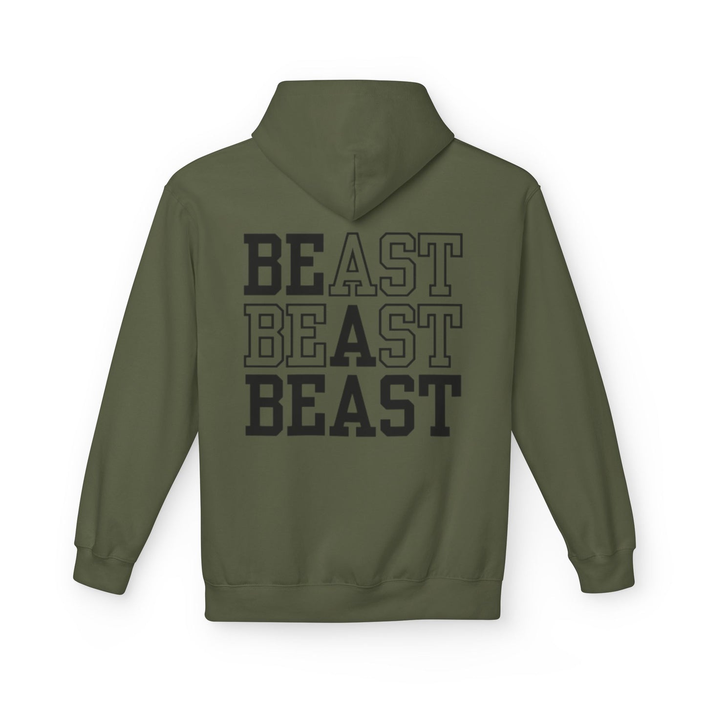 Be a Beast Hoodie (front logo + back design) – Discipline Club Pullover