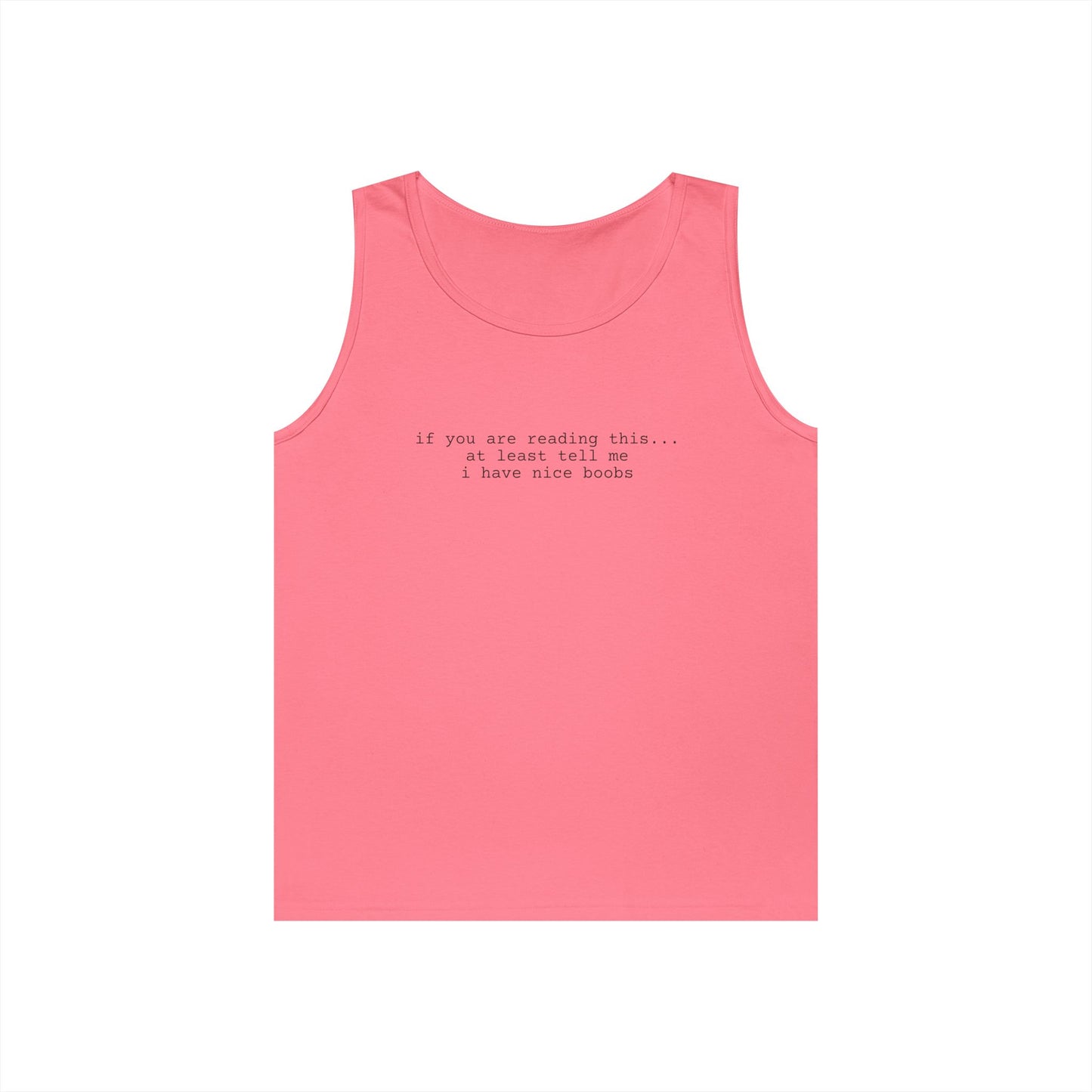 Nice Boobs Tank Top (front design) - Meme Apparel