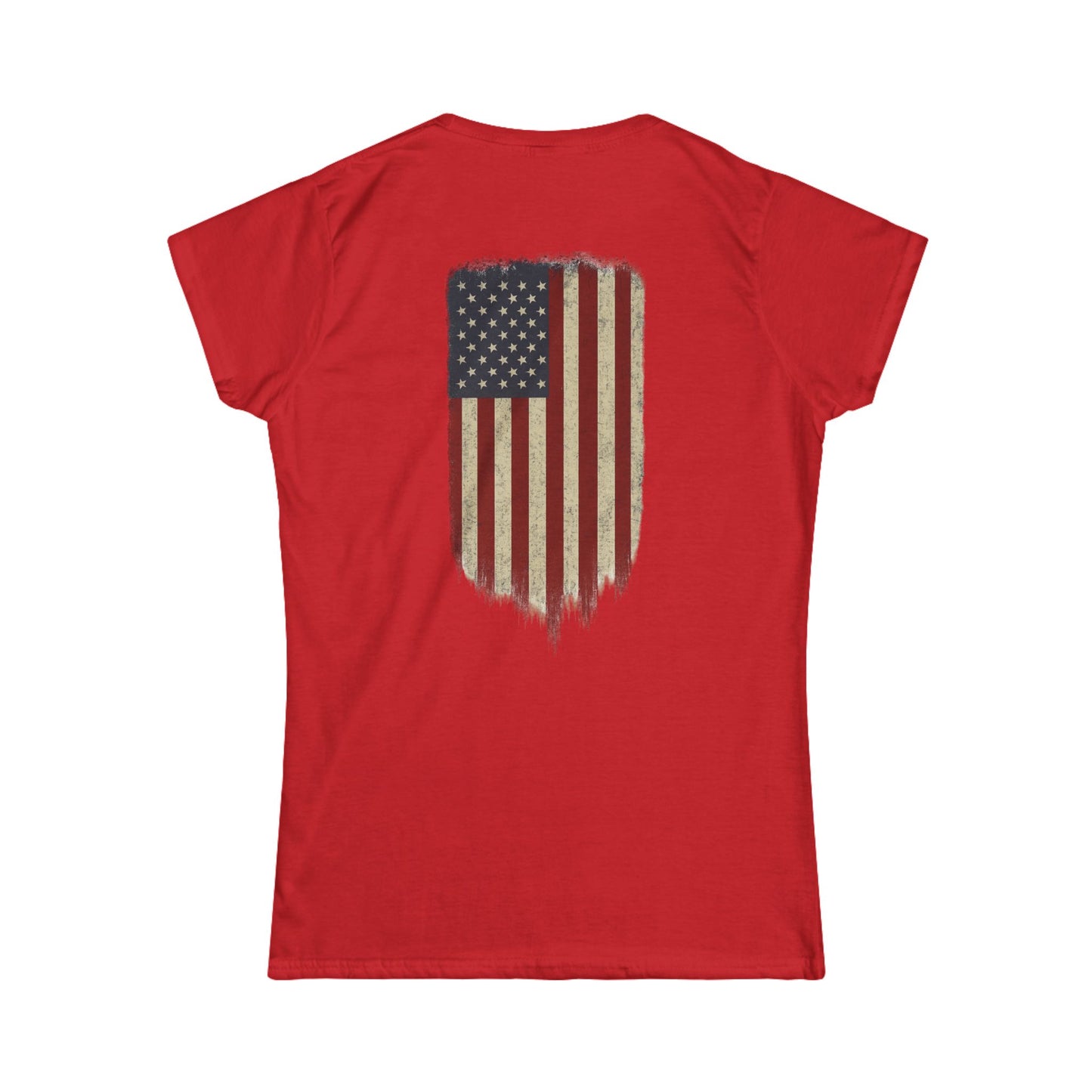 American Flag Tee (front logo + back design) – American Pride Women’s T-Shirt
