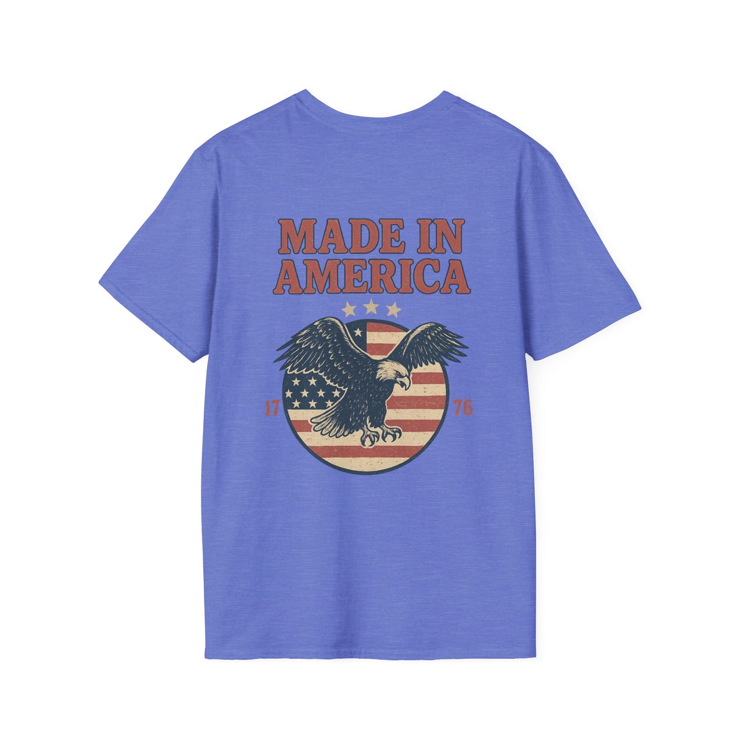 Made in America Tee (front logo + back design) – American Pride T-Shirt