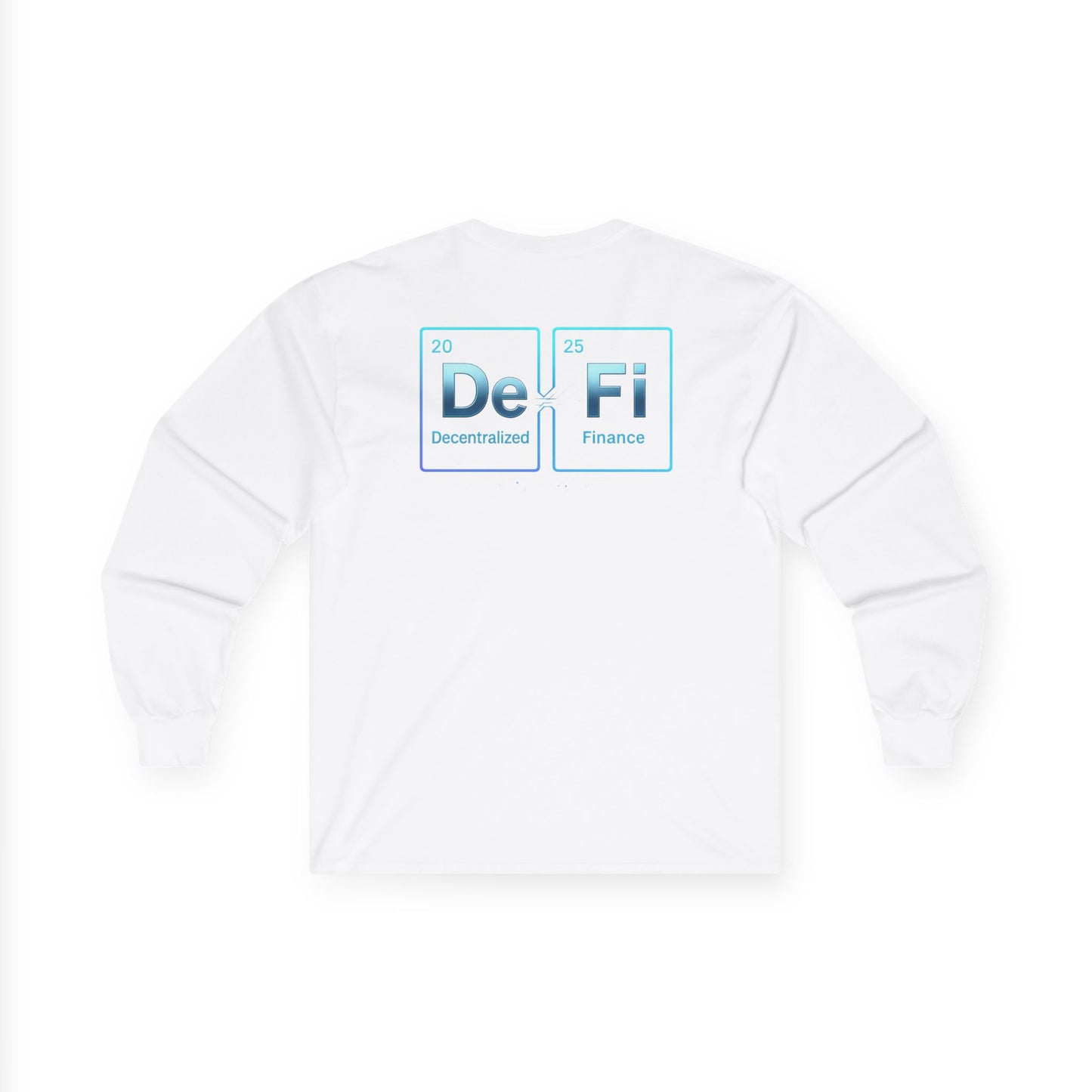 Decentralized Finance Long Sleeve Tee (front logo + back design) – Crypto Vault Shirt
