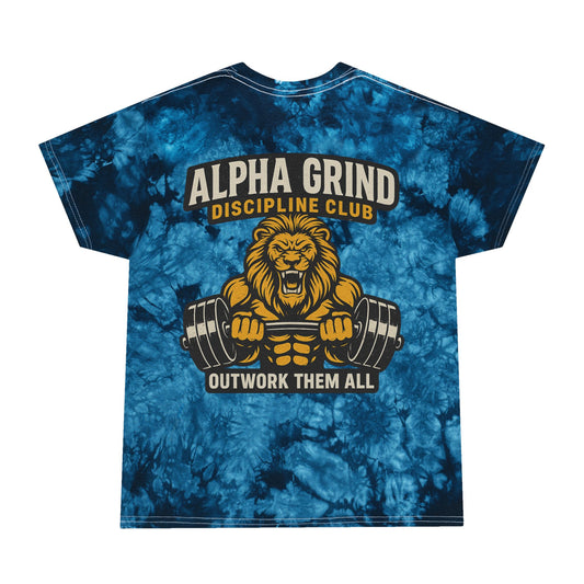 Alpha Grind with Tie-Dye Tee, Crystal (front logo + back graphic) – Gym Apparel