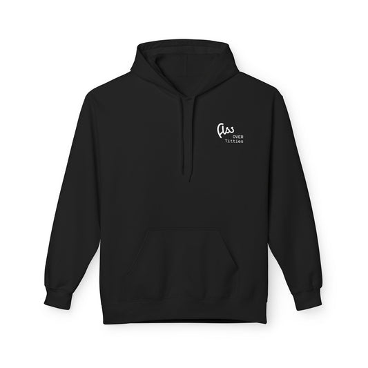 Ass Over Titties Midweight Softstyle Fleece Hoodie (front design) – Meme Apparel