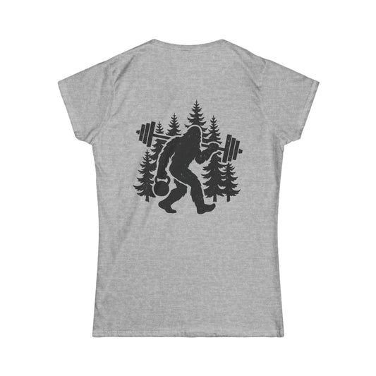 Bigfoot Gains Tee (front logo + back design) – Discipline Club Women’s Shirt