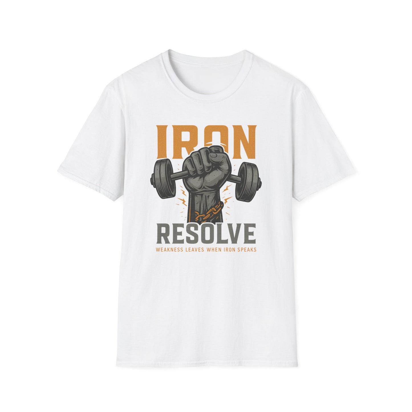 Iron Resolve T-Shirt (front design) – Gym Apparel