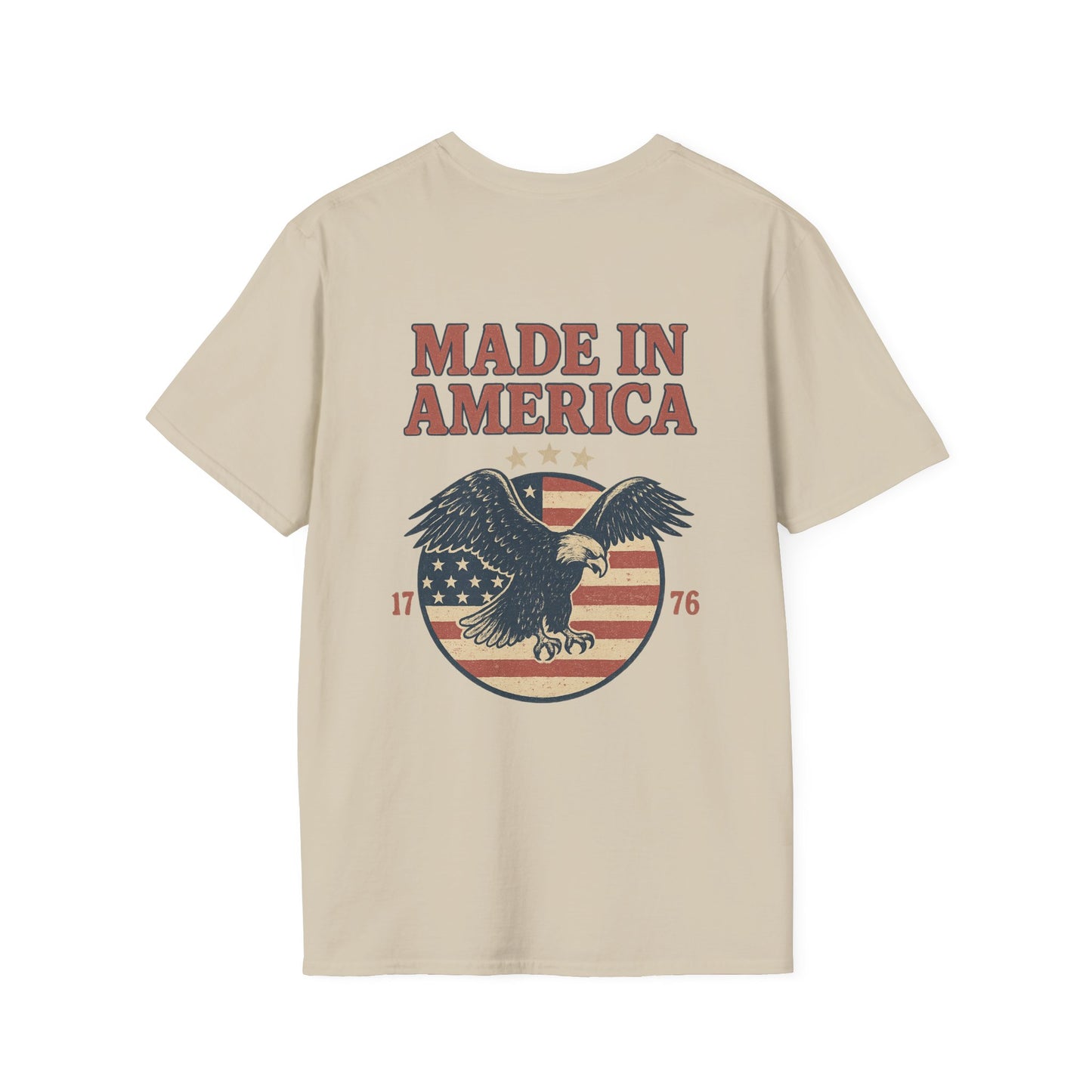 Made in America Tee (front logo + back design) – American Pride T-Shirt