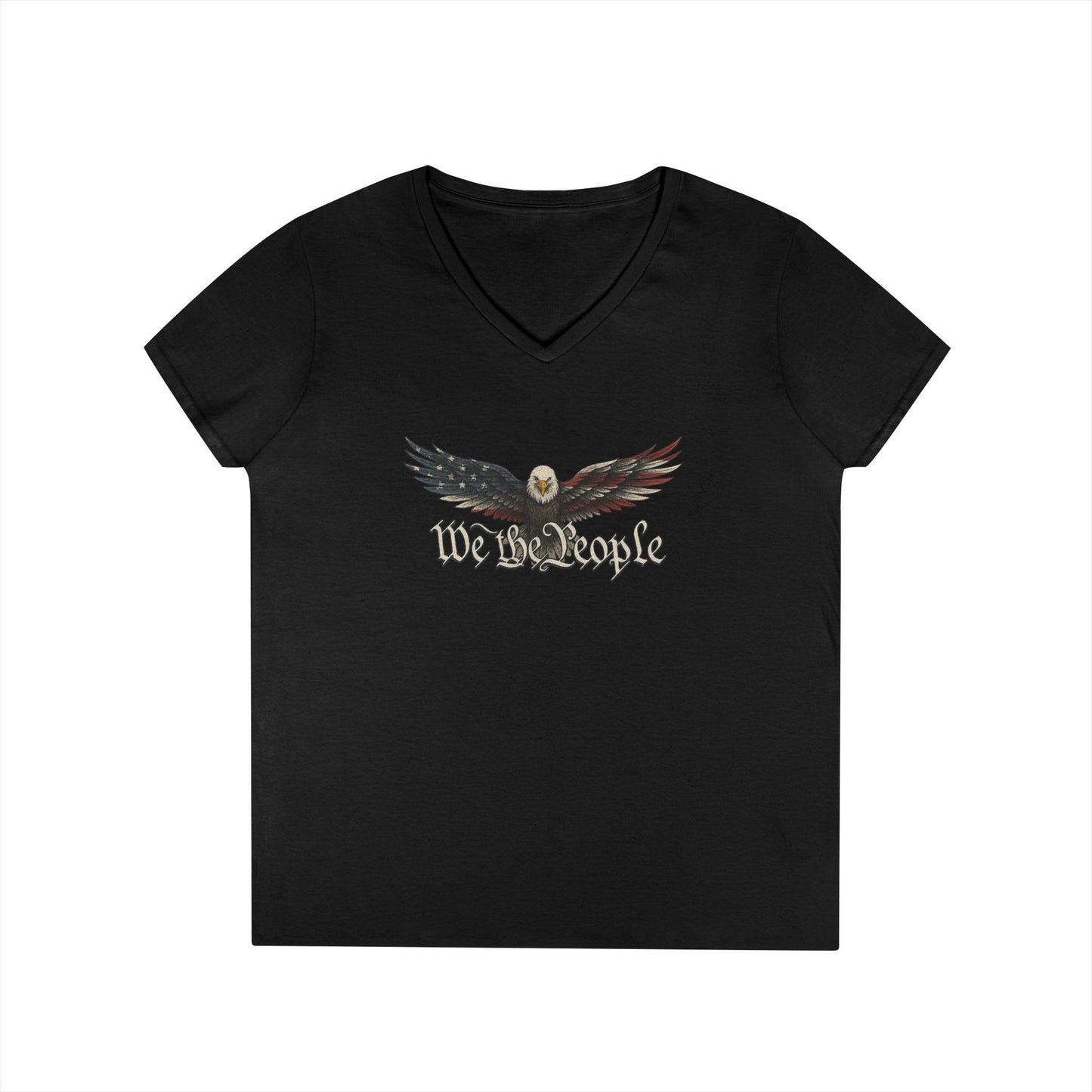 We the People Tee (front design) – American Pride Ladies V-Neck