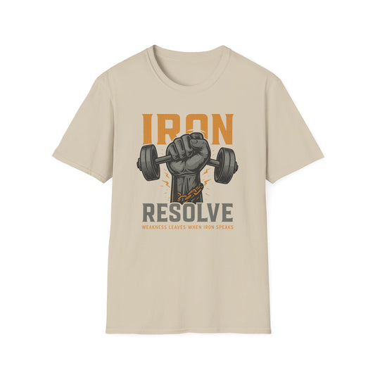 Iron Resolve T-Shirt (front design) – Gym Apparel