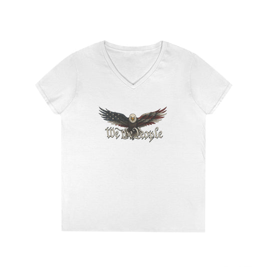 We the People Tee (front design) – American Pride Ladies V-Neck