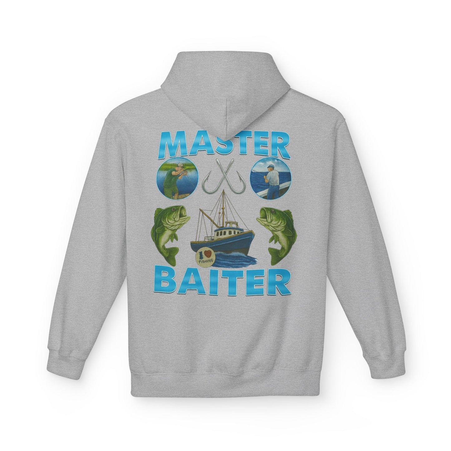 Master Baiter Midweight Softstyle Fleece Hoodie (front logo + back design) - Meme Apparel