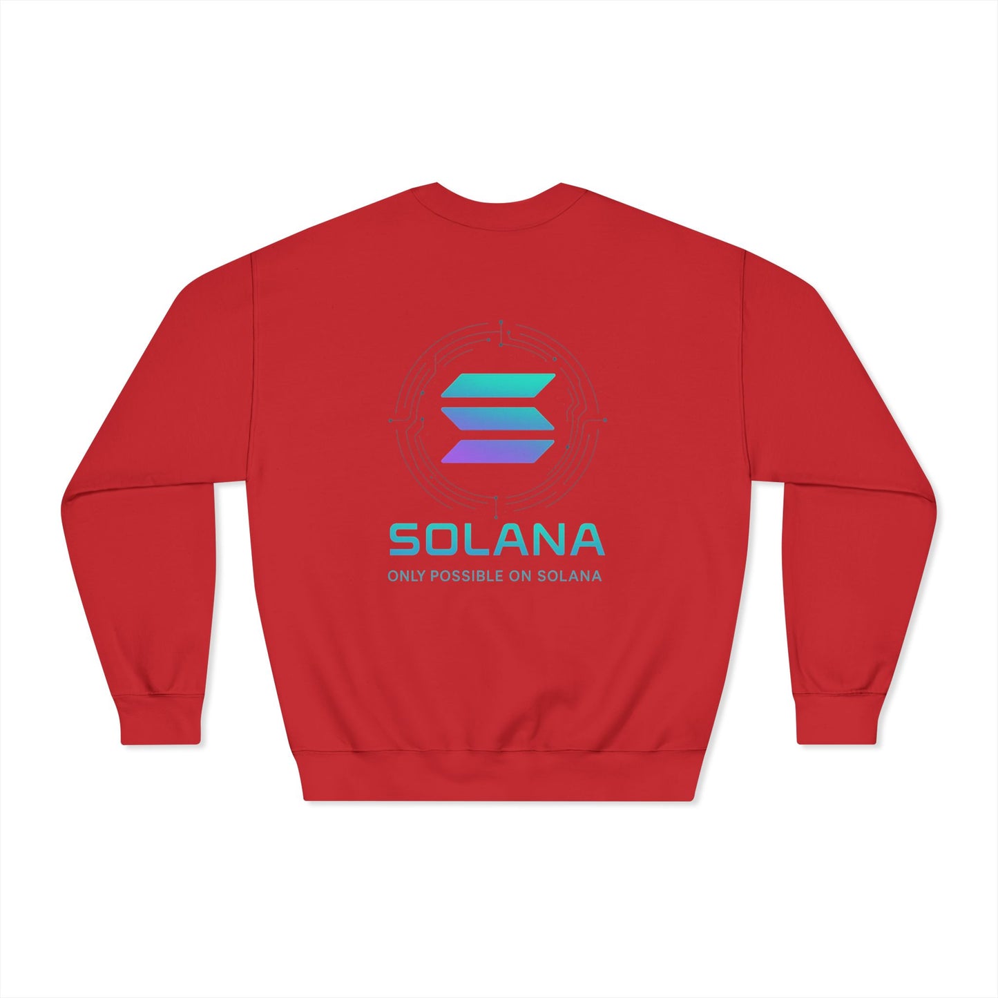 Only Possible on Solana Crewneck Sweatshirt (front logo + back design) – Crypto Vault Pullover