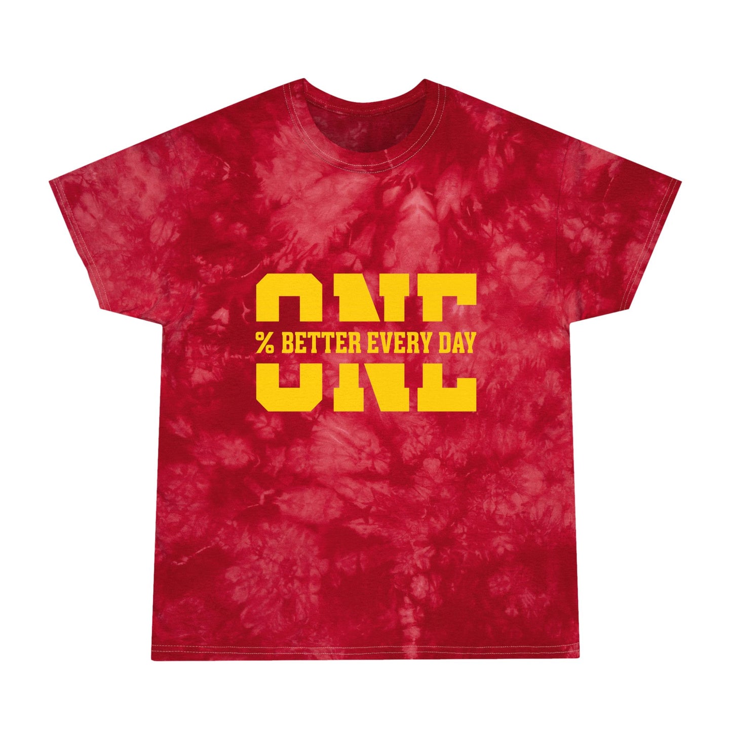 1% Better Every Day Tie-Dye Tee (front design) – Discipline Club Shirt