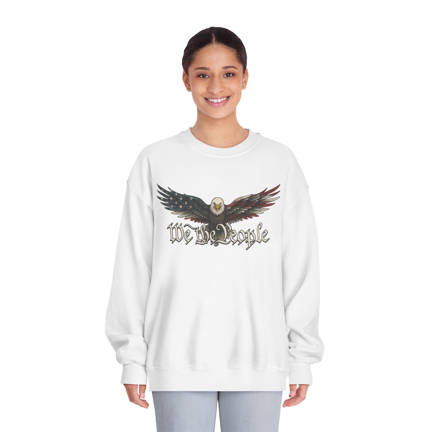 We the People Crewneck Sweatshirt (front design) – American Pride Pullover