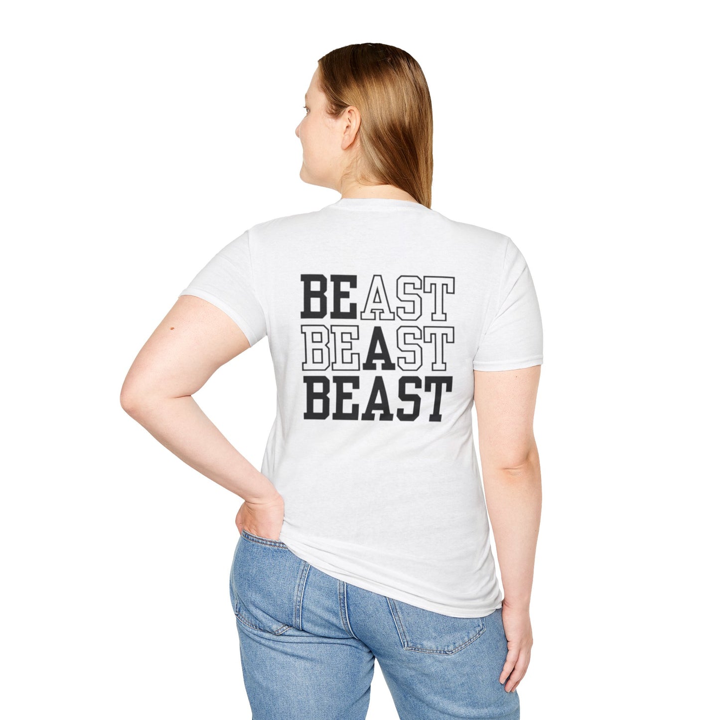 Be a Beast Tee (front logo + back design) – Discipline Club Shirt