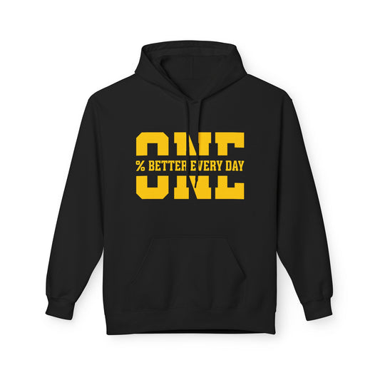 1% Better Every Day Hoodie (front design) – Discipline Club Pullover