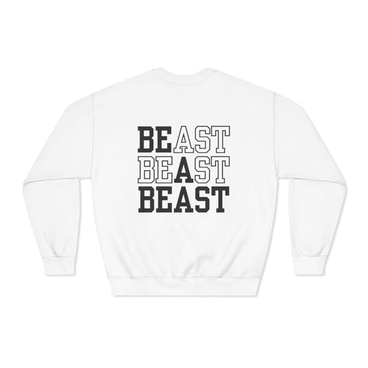 Be a Beast Crewneck Sweatshirt (front logo + back design) – Discipline Club Pullover