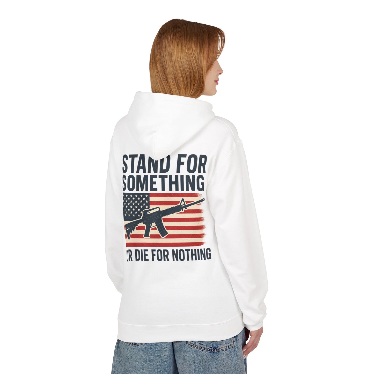 Stand for Something Hoodie (front design) – American Pride Pullover
