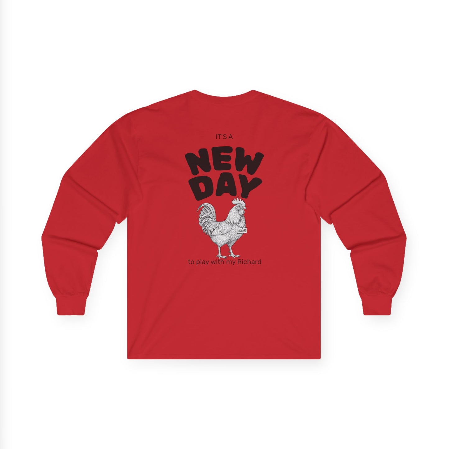 Richard Long Sleeve Tee (front logo + back design) - Meme Apparel