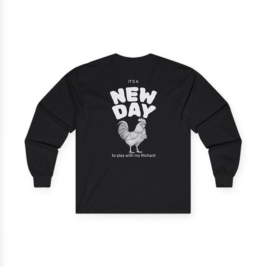 Richard Long Sleeve Tee (front logo + back design) - Meme Apparel