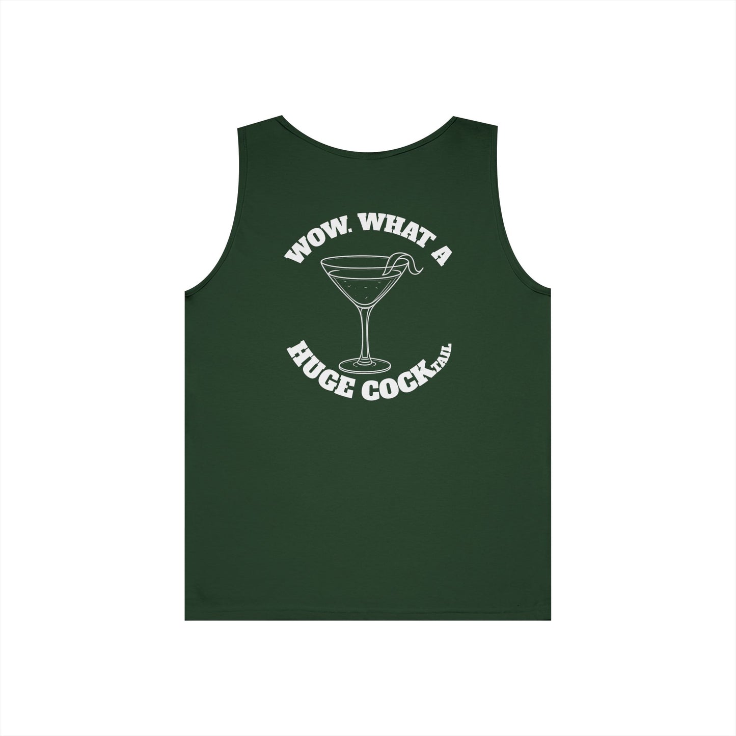 Huge Cocktail Tank Top (front logo + back design) - Meme Apparel
