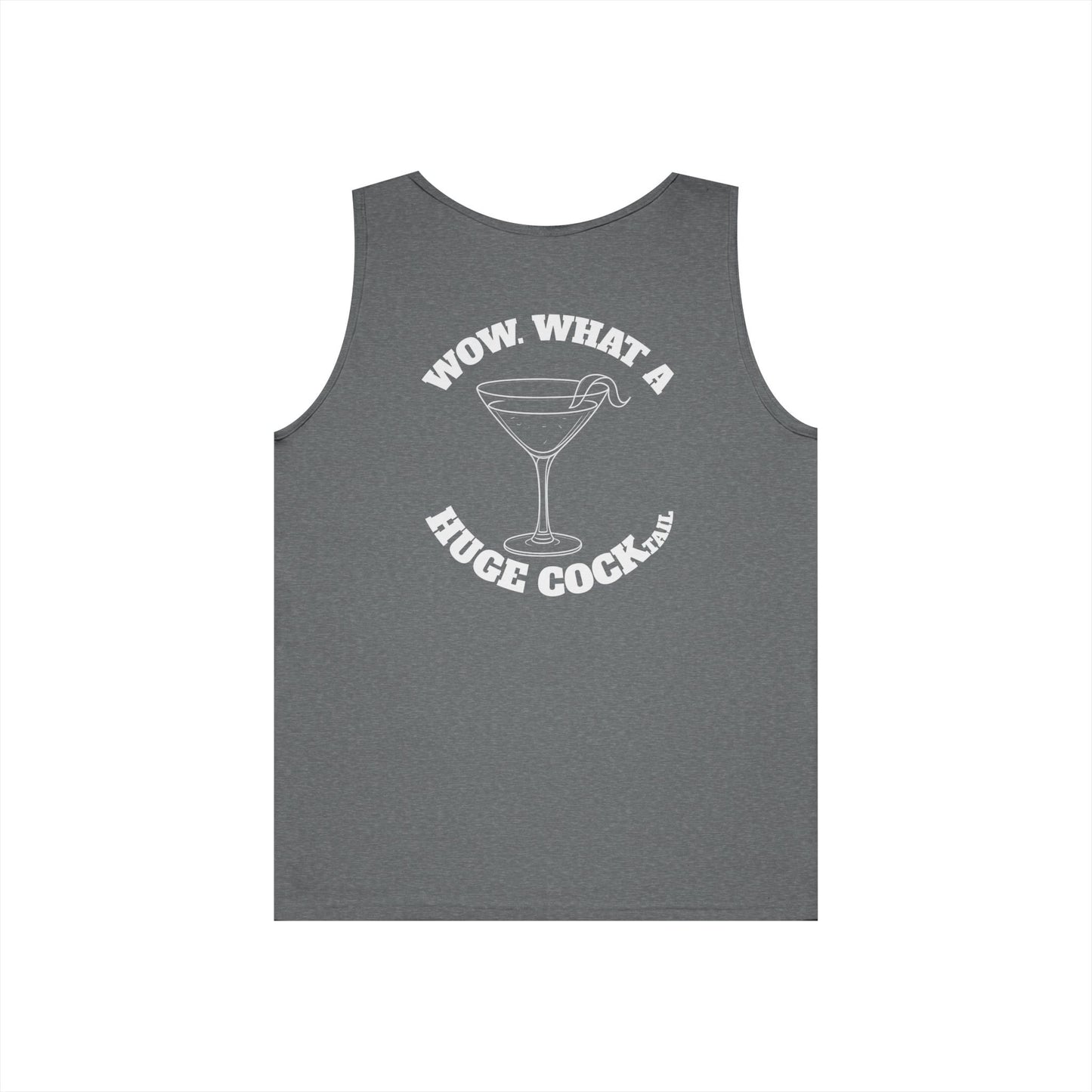 Huge Cocktail Tank Top (front logo + back design) - Meme Apparel