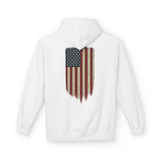 American Flag Hoodie (front logo + back design) – American Pride Pullover