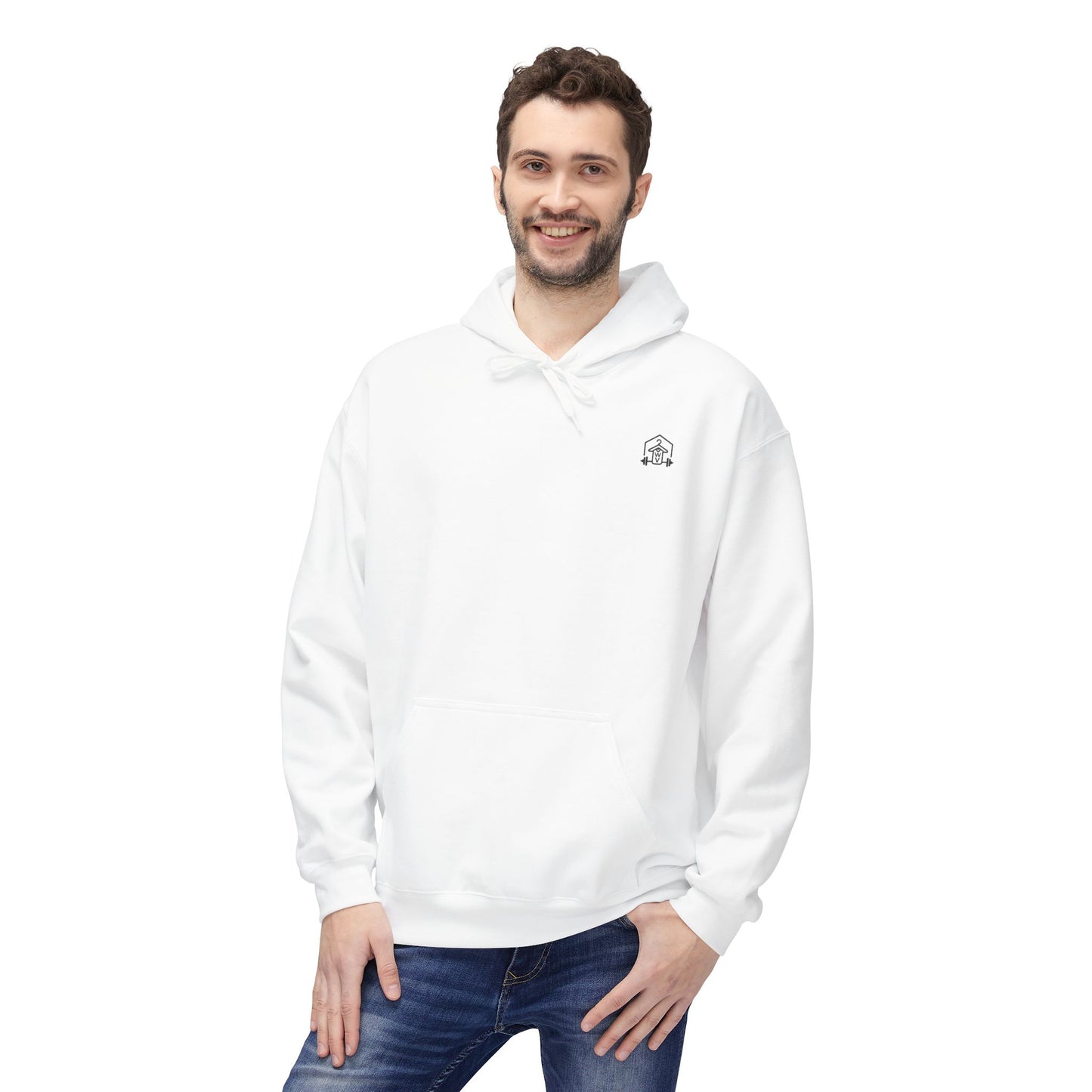 Train, Train, Train Midweight Softstyle Fleece Hoodie (front logo + back design) – Gym Apparel