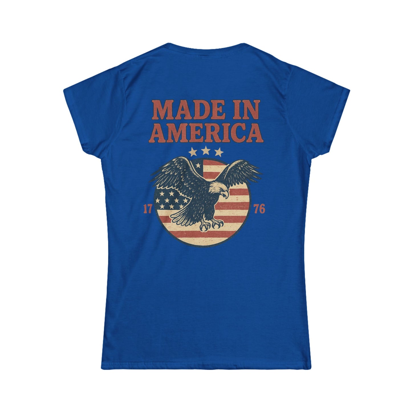 Made in America Tee (front logo + back design) – American Pride Women’s T-Shirt