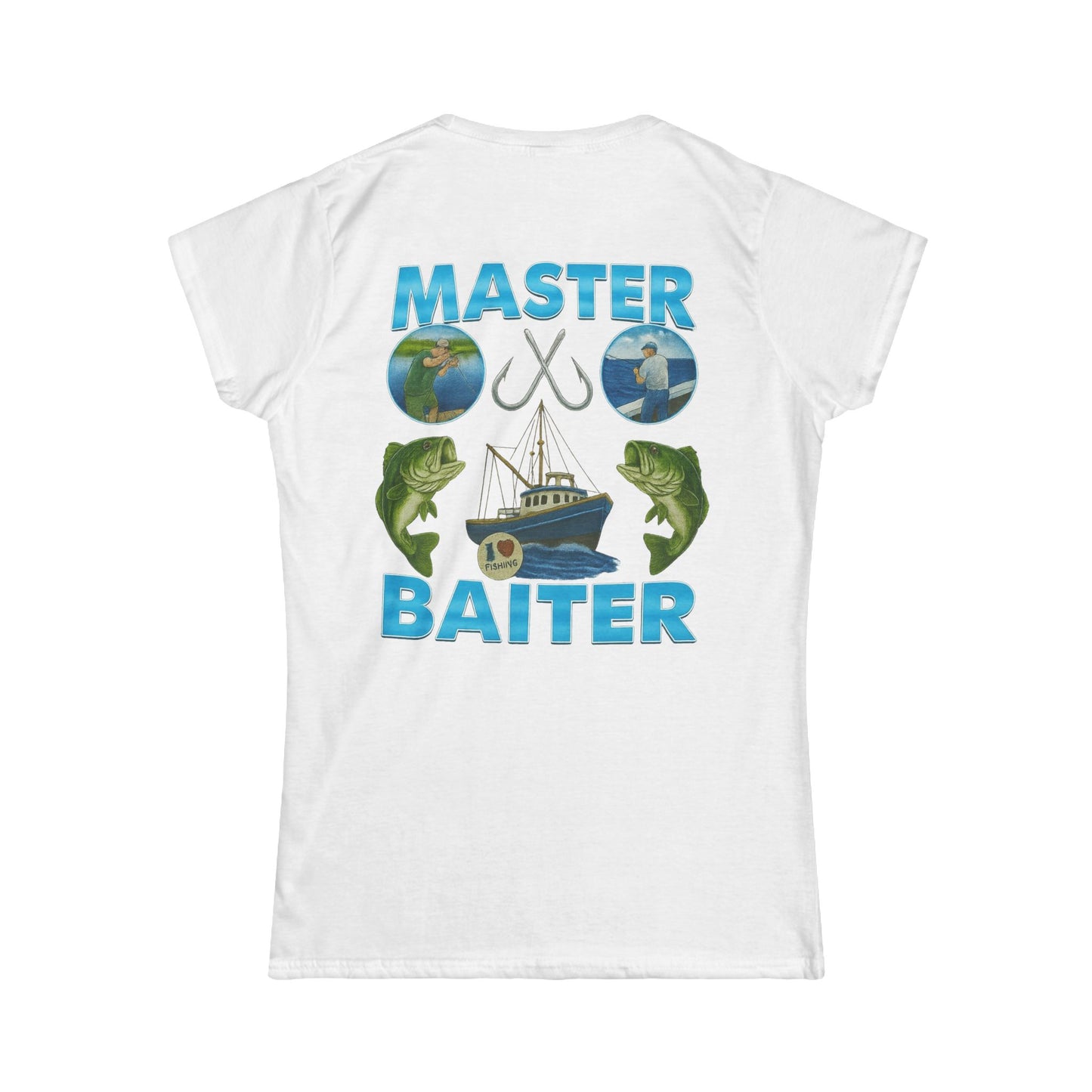 Master Baiter Women's Tee (front logo + back design) – Meme Apparel