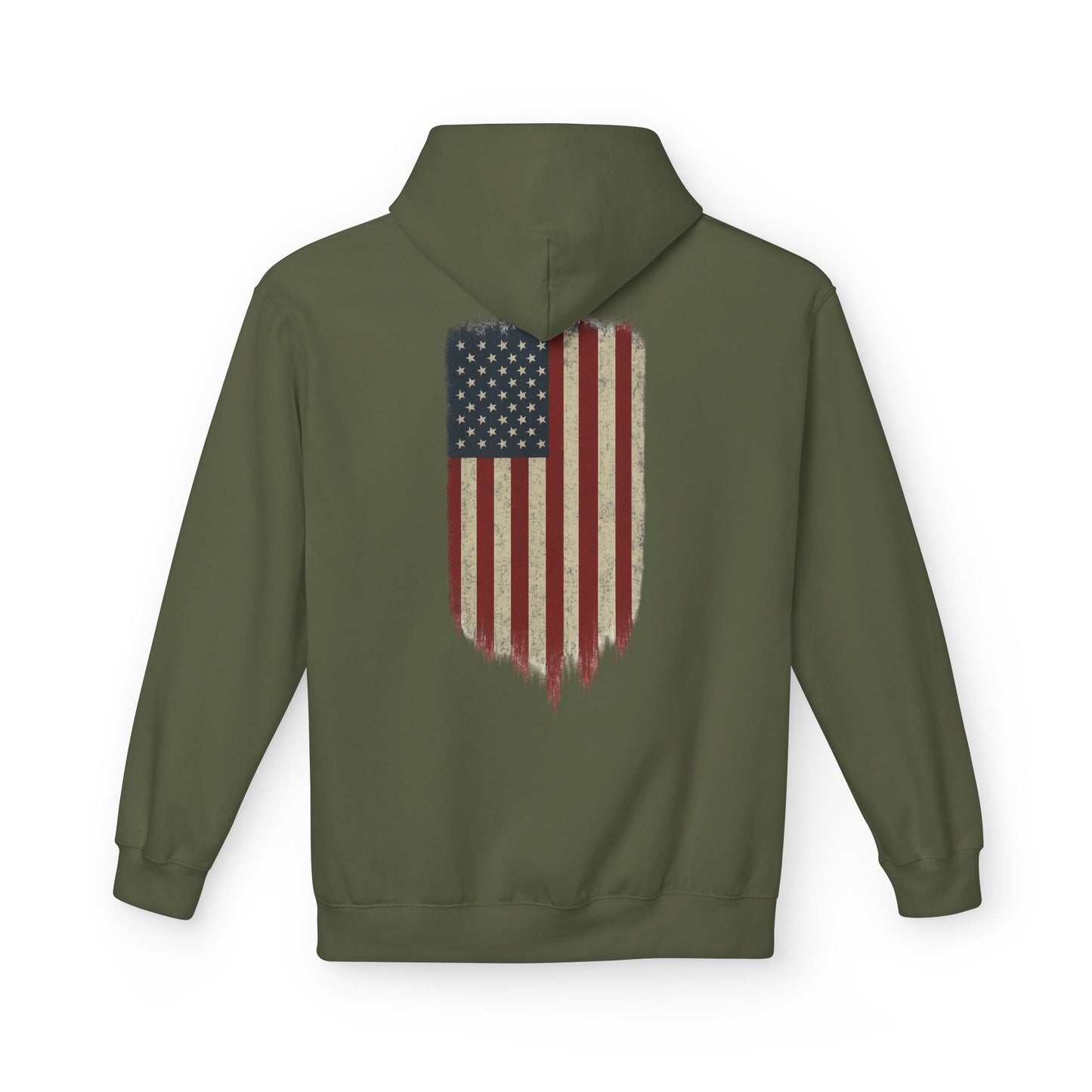 American Flag Hoodie (front logo + back design) – American Pride Pullover