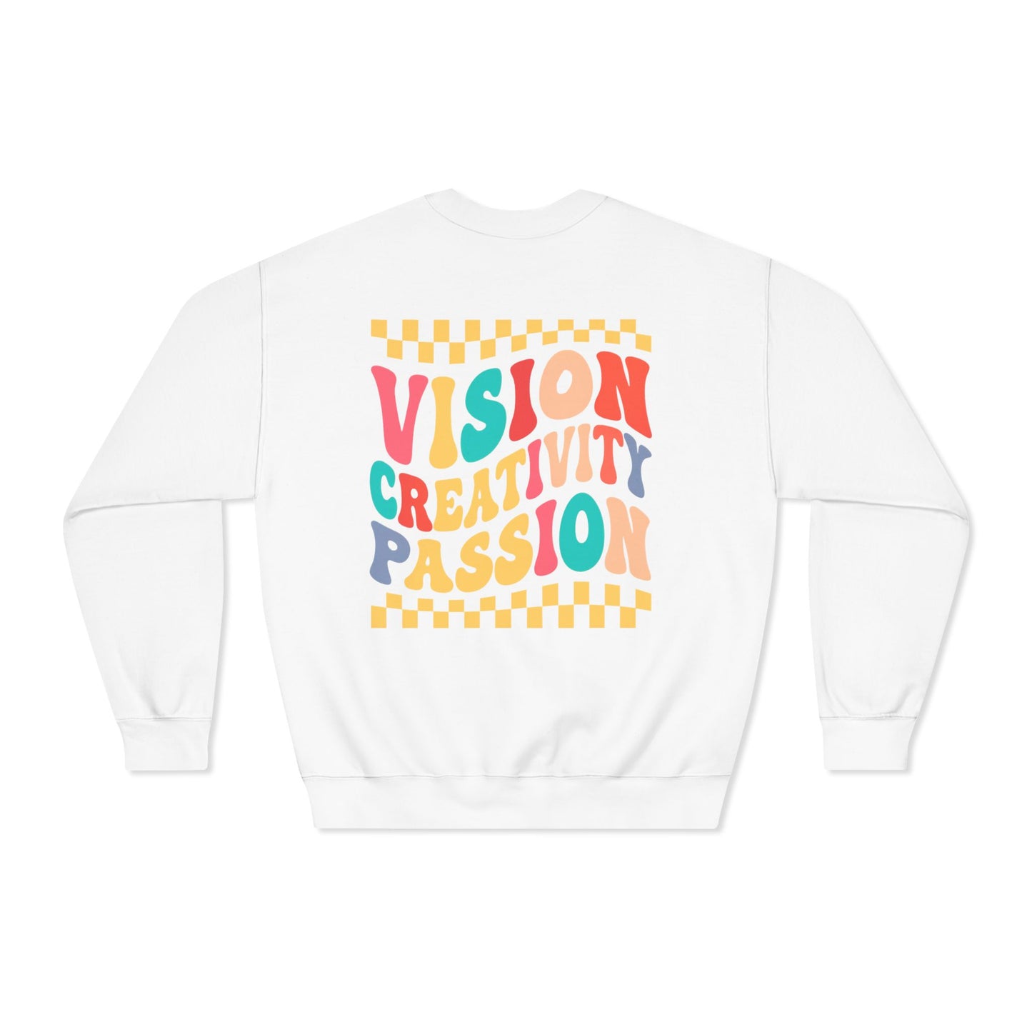 Vision Creativity Passion Crewneck Sweatshirt (front logo + back design) – Meme Culture Pullover
