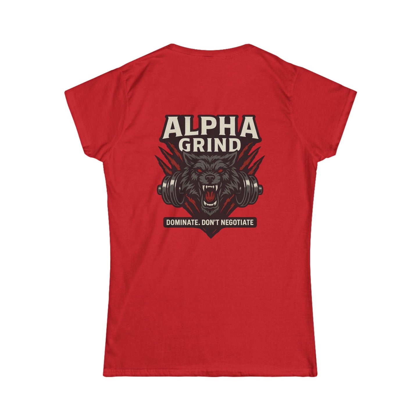 Dominate Women's Tee (front logo + back design) – Gym Apparel