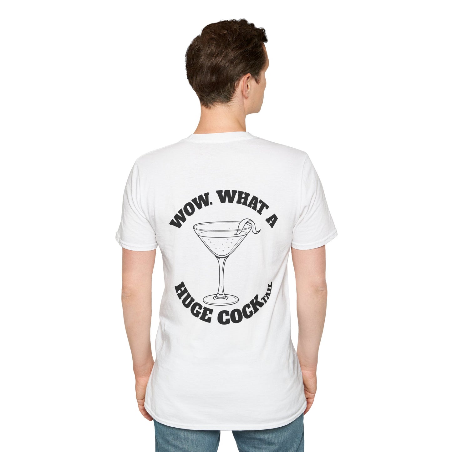Huge Cocktail T-Shirt (front logo + back design) - Meme Apparel
