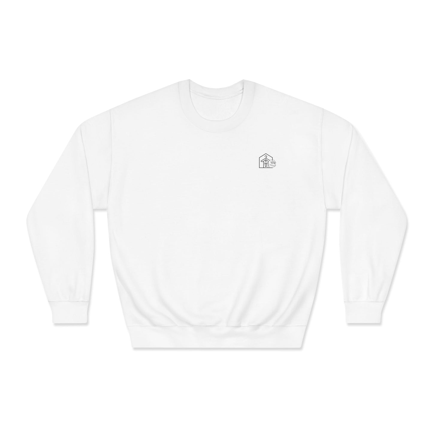 Wearhouse Vibes Meme Culture Dryblend Crewneck Sweatshirt (front logo) - Meme Apparel
