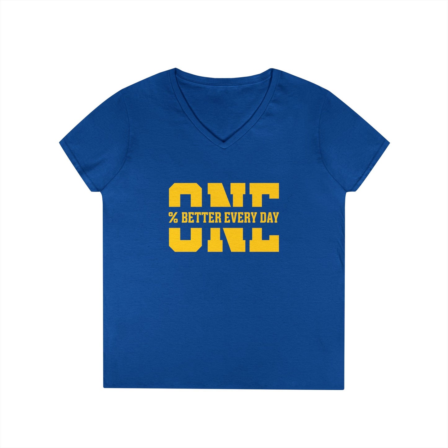 1% Better Every Day Tee (front design) – Discipline Club Ladies V-Neck