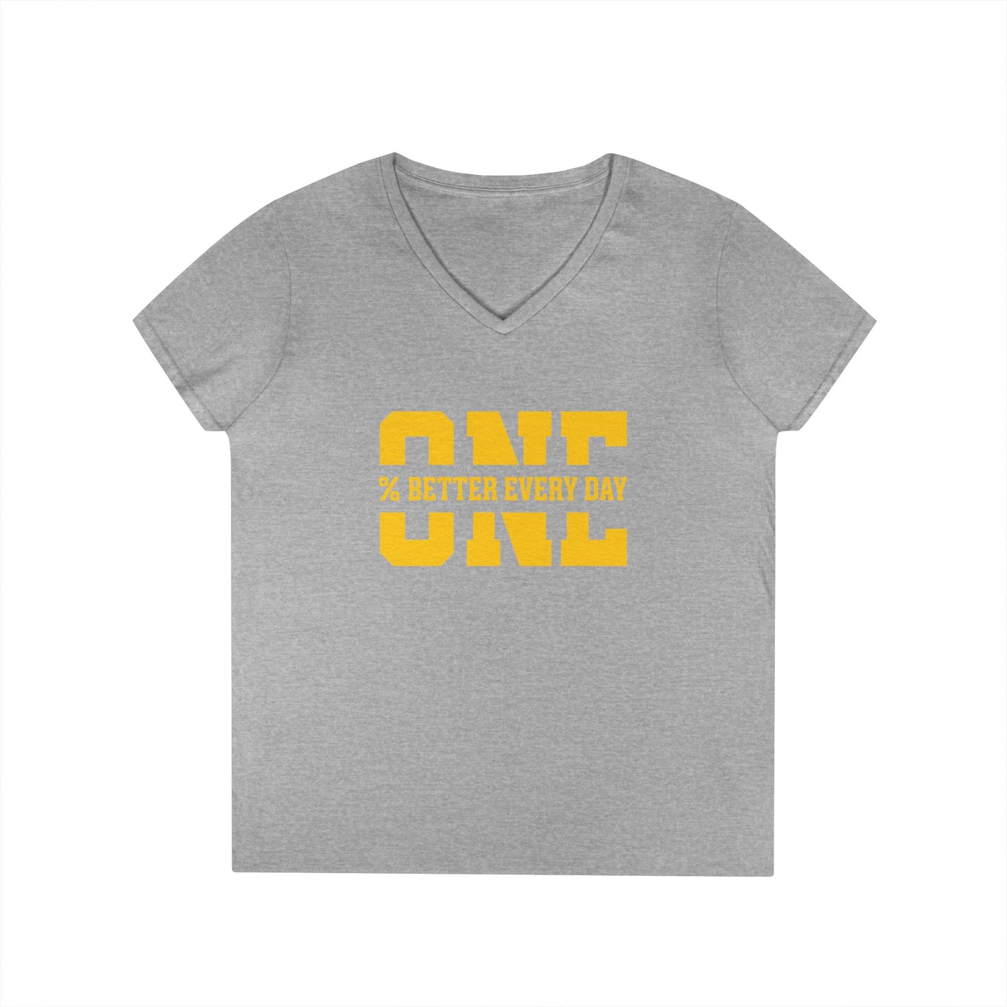 1% Better Every Day Tee (front design) – Discipline Club Ladies V-Neck