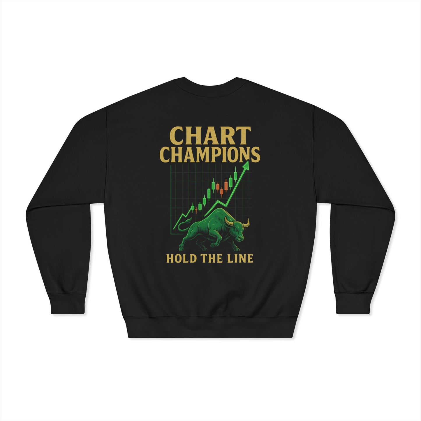 Chart Champions DryBlend Crewneck Sweatshirt (front logo + back design) – Investor Apparel