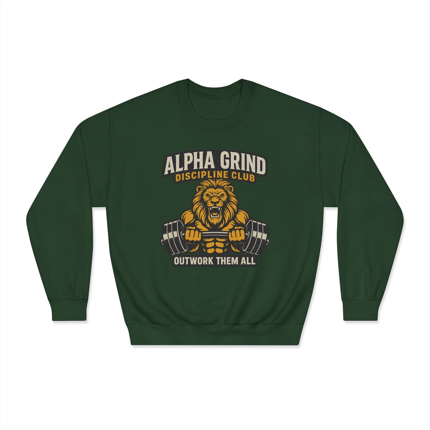 Alpha Grind DryBlend Crewneck Sweatshirt (front design) – Gym Apparel
