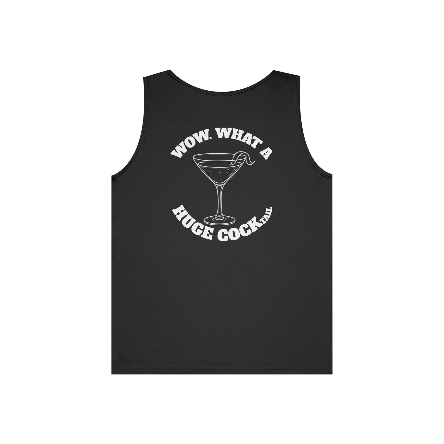 Huge Cocktail Tank Top (front logo + back design) - Meme Apparel