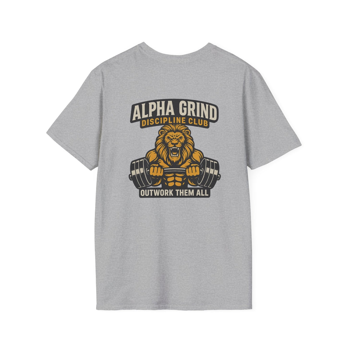 Alpha Grind T-Shirt (front logo + back design) – Gym Apparel