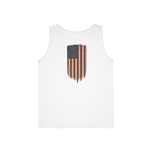American Flag Tank Top (front logo + back design) – American Pride Shirt