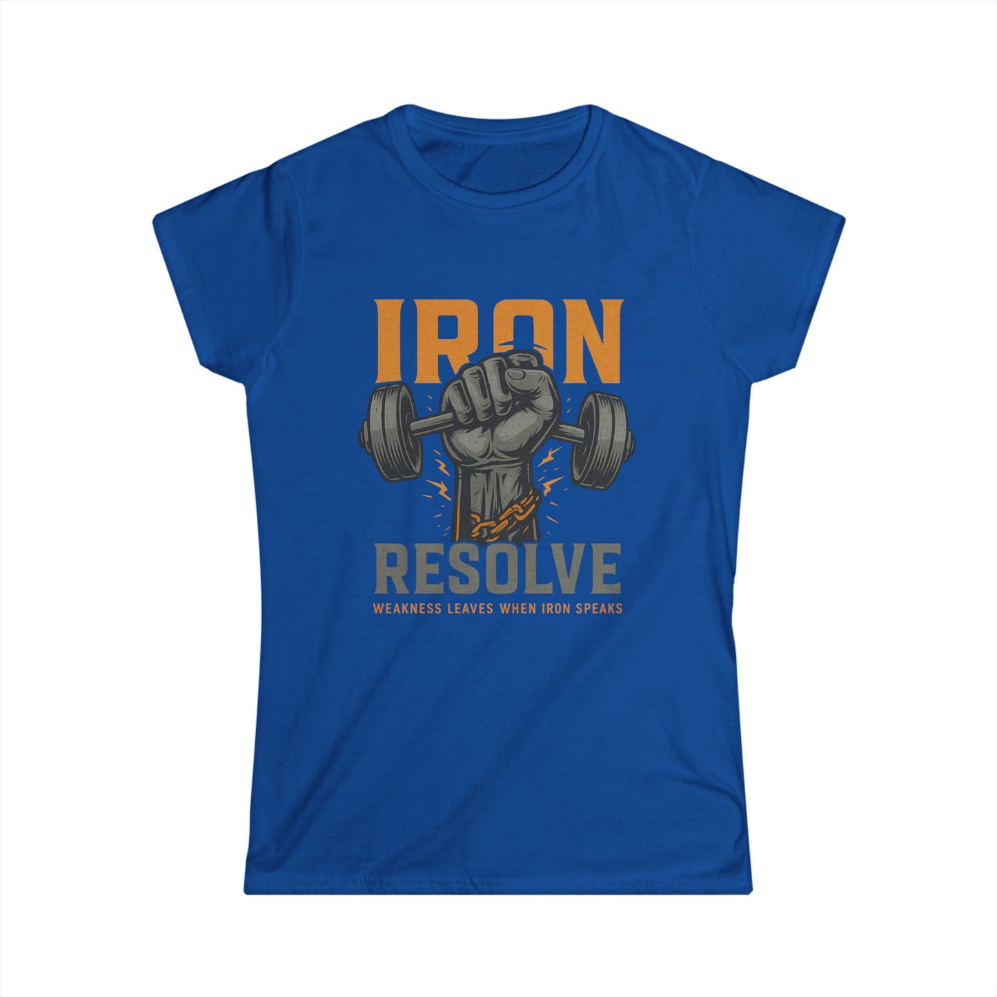 Iron Resolve Women’s Tee (front design) – Gym Apparel