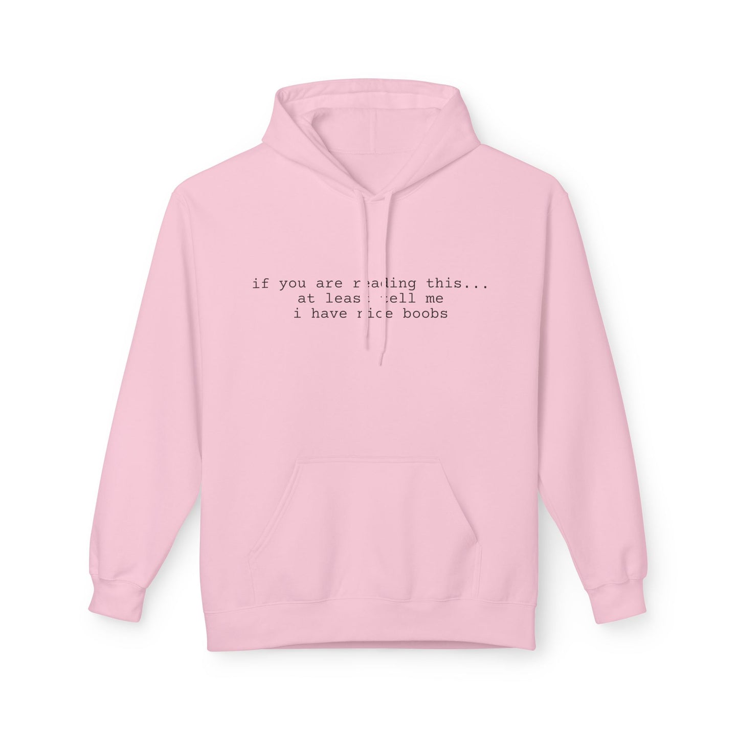 Nice Boobs Midweight Softstyle Fleece Hoodie (front design) – Meme Apparel