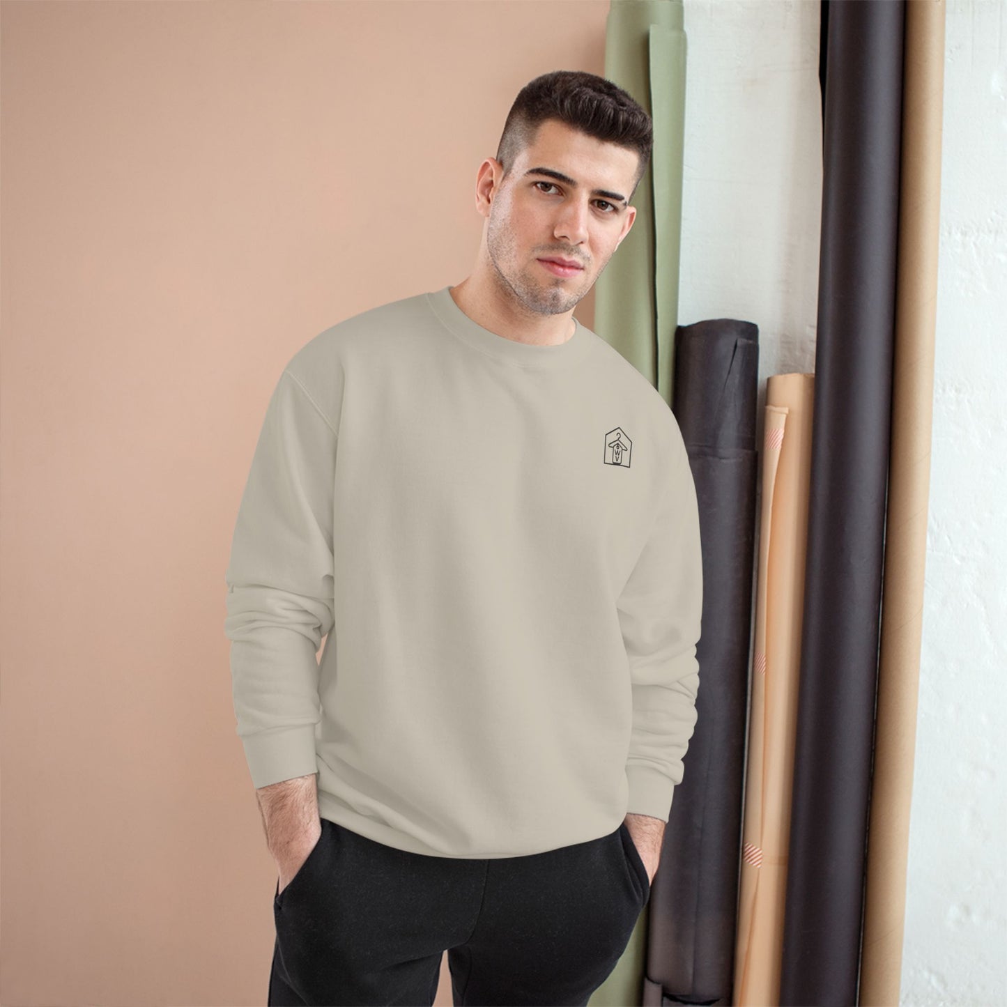 Wearhouse Vibes Signature Crewneck (front logo) – Premium Champion Fleece