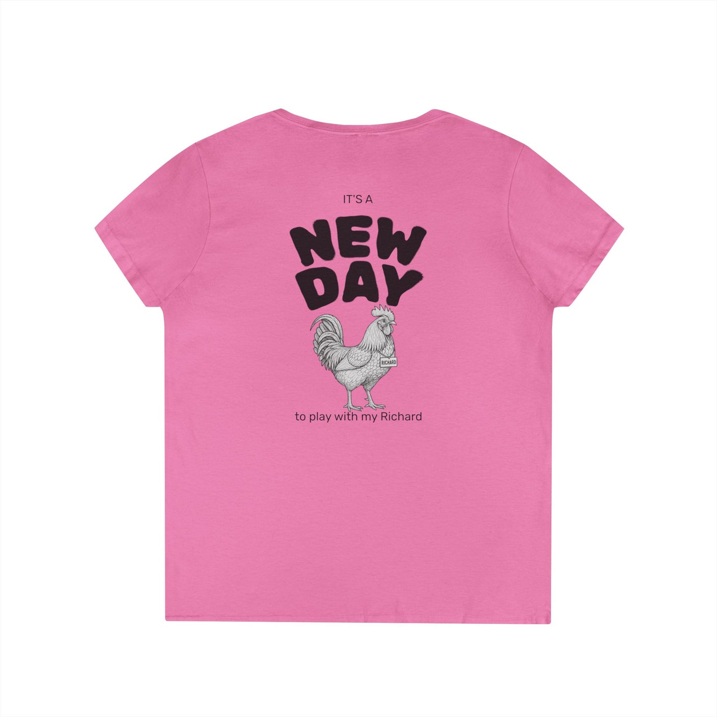 Richard V-Neck Tee (front logo + back design) – Meme Apparel