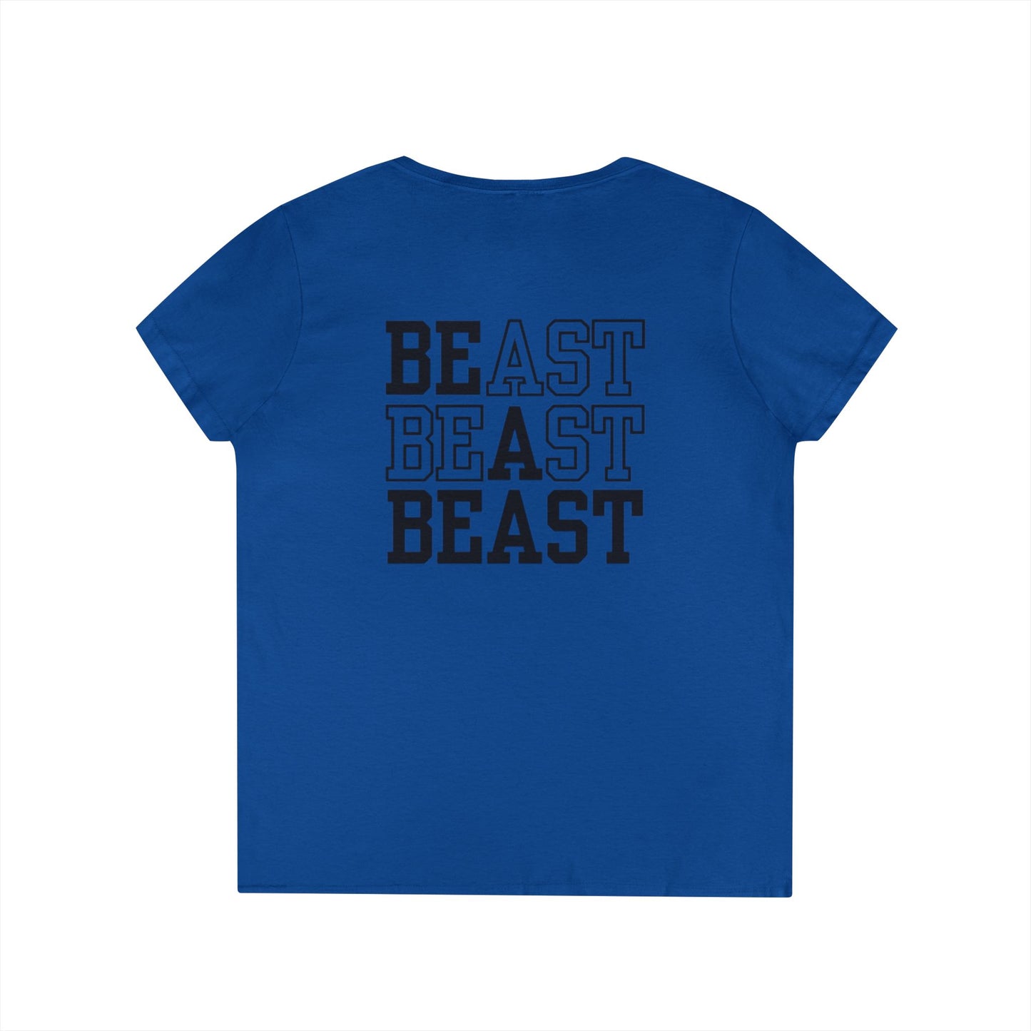 Be a Beast Tee (front logo + back design) – Discipline Club Ladies V-Neck