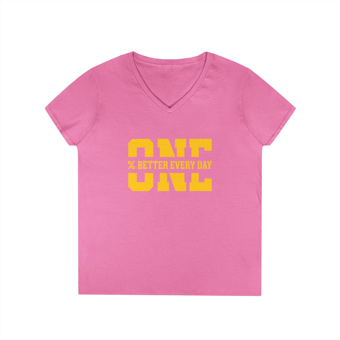 1% Better Every Day Tee (front design) – Discipline Club Ladies V-Neck