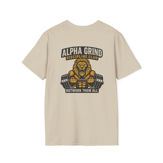 Alpha Grind T-Shirt (front logo + back design) – Gym Apparel