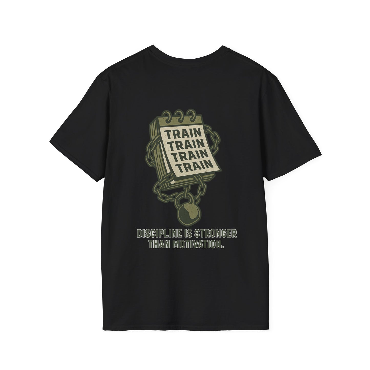 Train, Train, Train T-Shirt (front logo + back design) – Gym Apparel