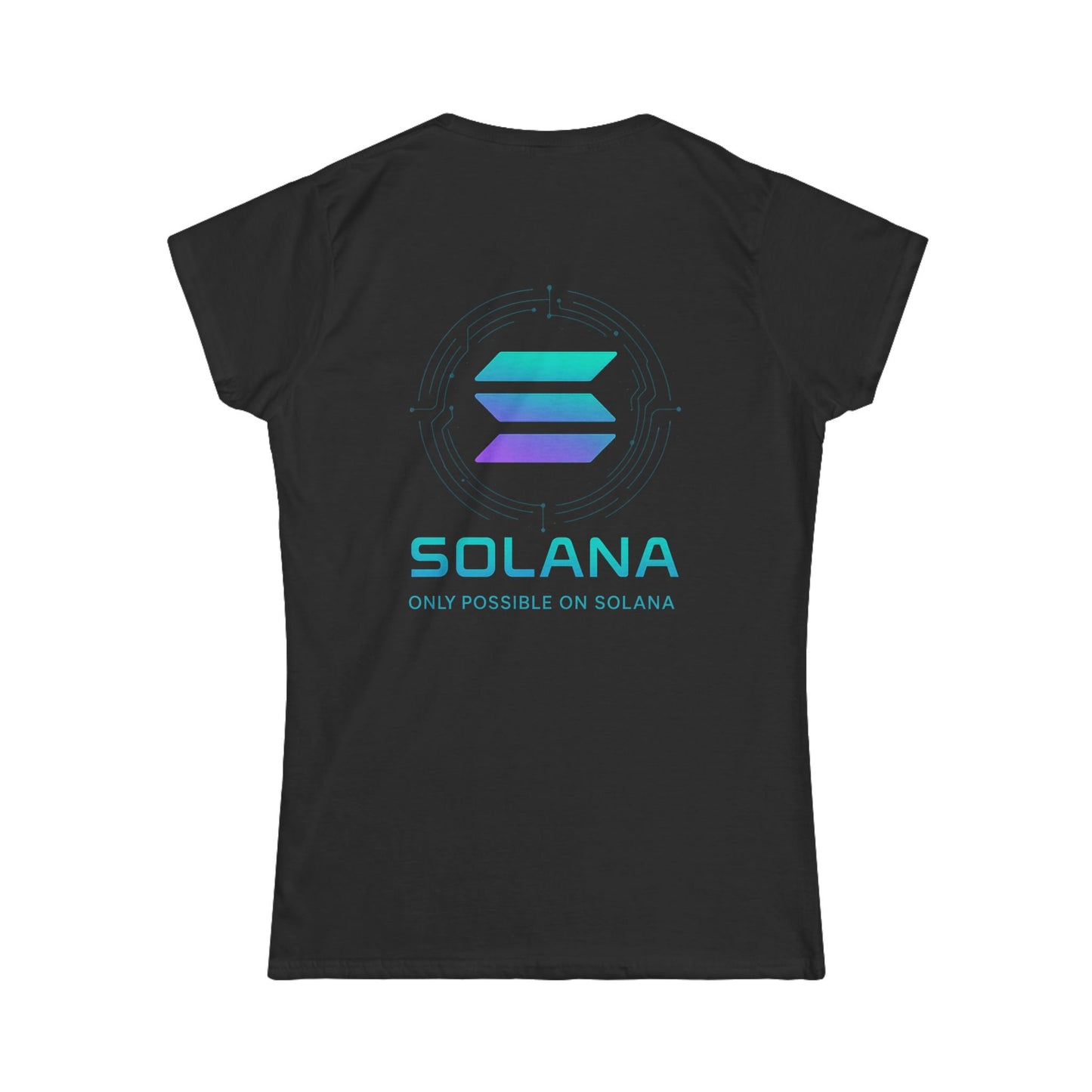 Only Possible on Solana Tee (front logo + back design) – Crypto Vault Women’s Shirt